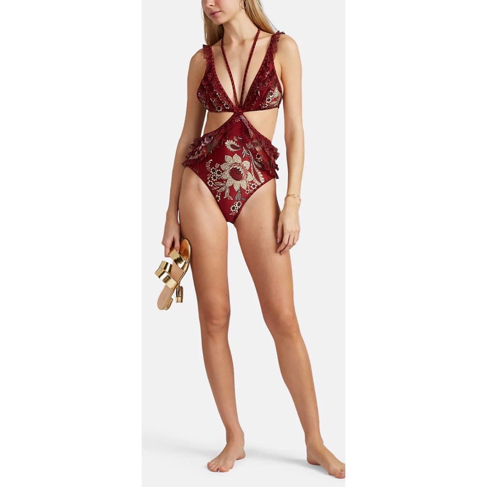 Zimmermann ruffle trim swimsuit AU 0 - Picture 5 of 10